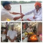 हरिद्वार25मई26* विष्णु घाट में सुरेश चिल्लर ने माँ गंगा को अर्पित की चुनरी व साड़ी