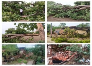 बांदा29 मई 26*आधी रात बांदा में आंधी-तूफान का तांडव, 80 किमी/घंटा की रफ्तार से चली हवाएं*