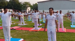 वाराणसी २१ जून २६**वाराणसी पुलिसलाइन में भव्य योग दिवस का हुआ आयोजन*