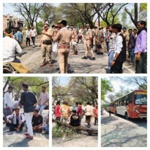 बांदा 4 जून 26*बिजली की समस्या से आक्रोशित होकर ग्रामीणों ने बाँदा बबेरु मार्ग पर लगाया जाम,*