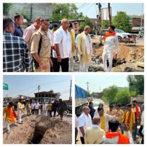 महोबा12जून26*कबरई में विधायक ने पेयजल योजना की प्रगति की लिया जायजा,समय से पूरा करने के लिए दिखाए तेवर