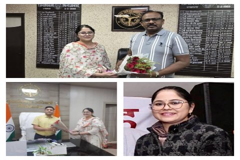 फिरोजाबाद ५ जून २०२६ * श्रीमती तूलिका श्रीवास्तव ने संभाला जनपद फ़िरोज़ाबाद में उपायुक्त (श्रम रोज़गार) का कार्यभार; क्षेत्रवासियों और शुभचिंतकों ने दी बधाई
