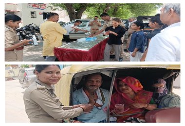 कानपूर नगर २४ जून २०२६ * वर्दी के पीछे छिपा सेवाभाव: पनकी पुलिस ने पिलाया 'गर्मी का अमृत जल'