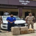 मथुरा 4 जुलाई 26* एक अभियुक्त को अवैध शराब हेतु परिवहन में इस्तेमाल की जा रही सफेद रंग की डिजायर कार विदेशी मदिरा सहित गिरफ्तार किया गया ।*