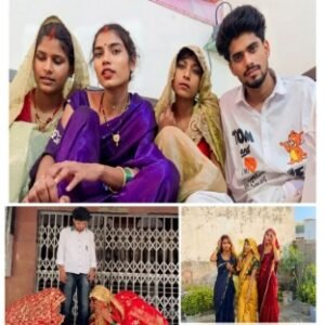 अमरोहा23जुलाई26*रीलबाज तीन सगी बहनों ने कैमरामैन से शादी की:* मंदिर में सात फेरे लिए, 