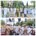 बांदा(उत्तर प्रदेश)9जुलाई26*मुख्यमंत्री के बाँदा आगमन पर “दान चोर, गद्दी छोड़”के नारे के साथ काले झण्डे दिखाये गये