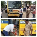 बांदा10जूलाई 26*यातायात पुलिस द्वारा स्कूली वाहनों की सघन चेकिंग,