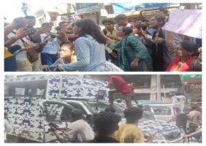 भागलपुर25जुलाई26*छात्र का हुजूम उतरे सड़क पर छात्रों ने मचाया बवाल,कई वाहनों को किया तोड़फोड़,