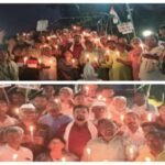 बांदा(उत्तर प्रदेश)25जुलाई26*बाँदा में कांग्रेसियों ने कैंडिल मार्च निकाला