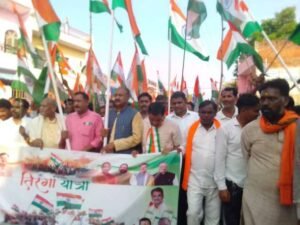 कौशाम्बी12अगस्त26*नगर पंचायत करारी में भारतीय जनता पार्टी ने निकाला तिरंगा यात्रा।*