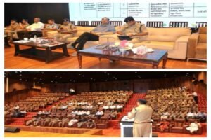 मथुरा 14 अगस्त 26 हरियाली तीज के पावन पर्व एवं वृंदावन में सुरक्षा व्यवस्थाओं को लेकर डीएम,एसएसपी द्वारा पुलिस अधिकारियों के साथ ब्रीफिंग बैठक*