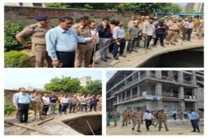 मथुरा21अगस्त26*मथुरा में निर्माणाधीन मॉल की शटरिंग गिरी, DM-SP ने किया घटनास्थल का निरीक्षण