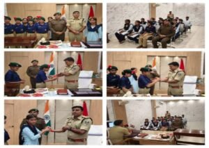 भागलपुर 27 अगस्त 26*NCC, भागलपुर की छात्राओं ने वरीय पुलिस अधीक्षक महोदय को राखी बांधकर मनाया रक्षाबंधन पर्व