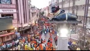 वाराणसी3अगस्त26*सावन के प्रथम सोमवार पर प्रशासन की मुस्तैदी, ड्रोन से भी रखी गई नजर*