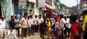 हरिद्वार 8 सितंबर 26*मंसा देवी ब्रह्मपुरी रोड की बदहाली पर पार्षद रोहित सेठी का धरना