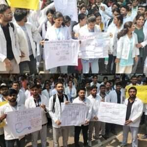 बांदा 8 सितंबर 26*बीएएमएस इंटर्न्स का फूटा गुस्सा: ₹7,500 के मामूली स्टाइपेंड से नाराजगी,