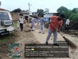 कौशाम्बी 18 सितंबर 26*मलाक भायल नोडिया करेंटी में श्रम दान योजना के अंतर्गत चला सफाई अभियान*