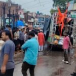 कौशाम्बी 25 सितंबर 26*तेज बरसात के बाद भी भक्तों का उत्साह नहीं हुआ कम नाम आंखों से गणपति का किया विसर्जन*