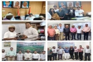 ग्रेटर नॉएडा 17 सितंबर 26*यमुना एक्सप्रेसवे पर ₹1 में हेलीकॉप्टर सेवा का प्रस्ताव, हेलमेट मैन ने दिया ज्ञापन