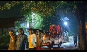 महोबा 25 सितंबर 26*भारी बारिश के बीच श्रद्धा और उल्लास के साथ हुआ गणेश विसर्जन