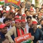 कानपुर4 अक्टूबर 26*अखिलेश यादव के आह्वान पर चुनाव आयुक्त ज्ञानेश कुमार के खिलाफ समाजवादी पार्टी ने प्रदेशव्यापी विरोध प्रदर्शन किया।