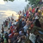 कौशाम्बी 11 अक्टूबर 26*नवरात्रि के पावन पर्व में श्रद्धालुओं ने किया गंगा नदी में स्नान*