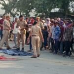 कौशाम्बी 20 अक्टूबर 26*कोखराज चौराहे में महिला की दर्दनाक मौत मौके से कंटेनर फरार*