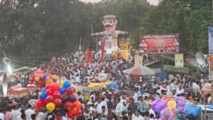 कौशाम्बी 21 अक्टूबर 26**पत्थर के रावण की अनोखी रामलीला*