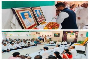 लखनऊ 2 अक्टूबर 26* DM विशाख G ने गांधी जी एवं शास्त्री जी की जयंती पर पुष्पांजलि अर्पित की 