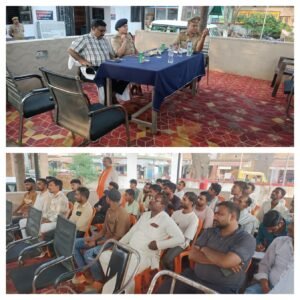बांदा 8 अक्टूबर 26*चिल्ला में पीस कमेटी की बैठक,नई जगह मूर्ति स्थापना से पहले लेनी होगी अनुमति*