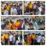 महोबा 12 अक्टूबर 26*स्वर्ण पदक विजेता टीम के खिलाड़ी का गृहनगर में भव्य स्वागत