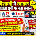 कौशांबी23 अक्टूबर 26*स्नातक मतदाता सूची पर बड़ा सवाल: 20 लाख आबादी, 77 डिग्री कॉलेज और सिर्फ 20,140 मतदाता!