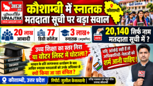 कौशांबी23 अक्टूबर 26*स्नातक मतदाता सूची पर बड़ा सवाल: 20 लाख आबादी, 77 डिग्री कॉलेज और सिर्फ 20,140 मतदाता!